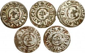 Livonie Solidus suédois 1635-1638 Riga Lot de 5 pièces