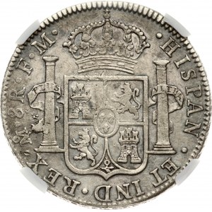 Meksyk 8 reali 1794 FM NGC XF SZCZEGÓŁY