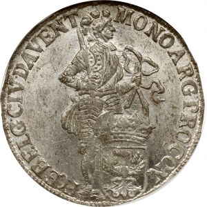 Netherlands Deventer Silver Ducat 1698 NGC MS 63
