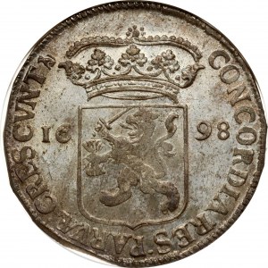 Netherlands Deventer Silver Ducat 1698 NGC MS 63