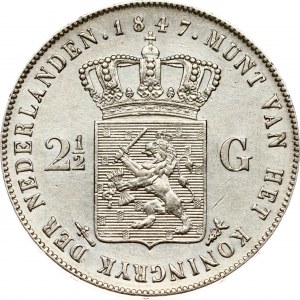 Netherlands 2½ Gulden 1847