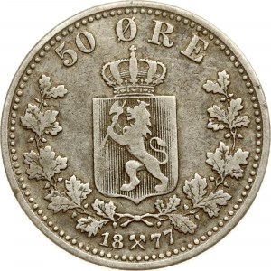Norway 50 Ore 1877