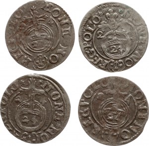 Pologne Poltorak 1624 Bydgoszcz Lot de 4 pièces
