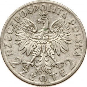 Poland 2 Zlote 1934 MW