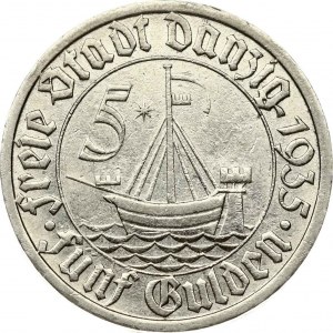 Pologne Dantzig 5 Gulden 1935