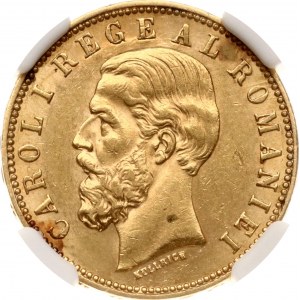 Romania 20 Lei 1890 B NGC MS 61