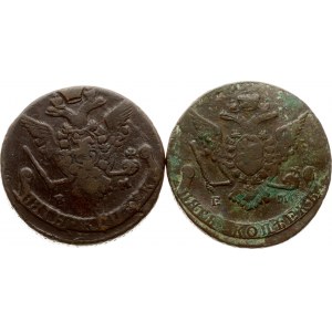 Rosja 5 kopiejek 1770 EM i 1778 EM Partia 2 monet
