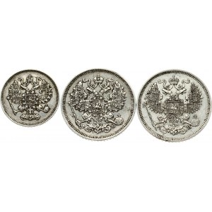 Russia 10 & 20 Kopecks 1860-1862 Lot of 3 Coins