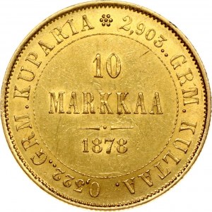 Rusko pro Finsko 10 Markkaa 1878 S (R)