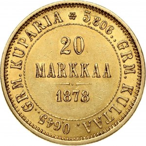 Rusko pro Finsko 20 Markkaa 1878 S (R)