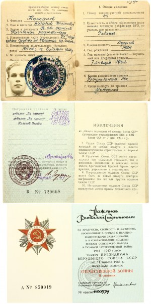 Rusko SSSR Řád a medaile šarže 6 ks
