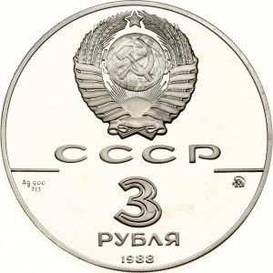Rosja ZSRR 3 ruble 1988 ММД Katedra św.