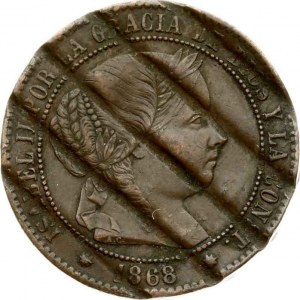 Spain 2½ Centimos 1868 OM