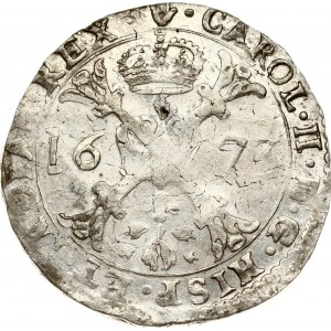 Spanish Netherlands Brabant Patagon 1673 Antwerp (R1)