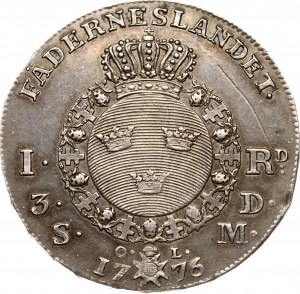 Suède 1 Riksdaler 1776 OL