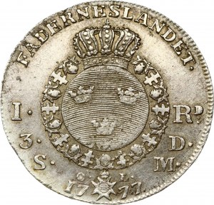 Suède 1 Riksdaler 1777 OL