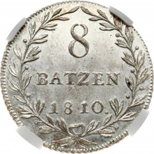 Switzerland Zürich 8 Batzen 1810 B NGC MS 64