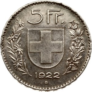 Švýcarsko 5 franků 1922 B Herdsman