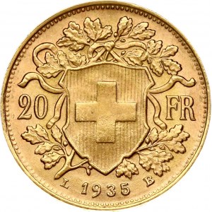 Suisse 20 Francs 1935 LB