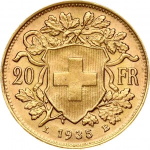 Switzerland 20 Francs 1935 LB