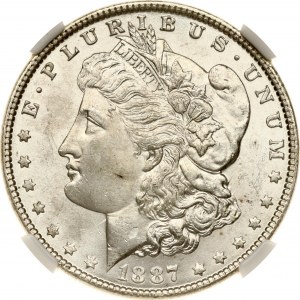 Dolar Morgan USA 1887 NGC MS 64