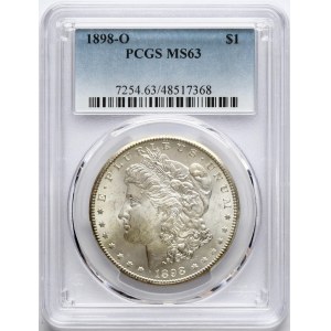 USA Morgan Dollar 1898 O PCGS MS 63