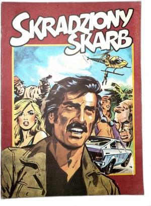 Skradziony skarb - comic book, 1st edition, Warsaw 1986 [ Cover design and drawings by Jerzy Wróblewski ].