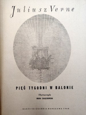 Verne J. - Five weeks in a balloon - Warsaw 1968