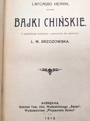 Hearn Lafcadio - Čínské povídky, Varšava 1913
