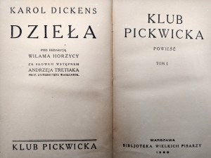 Karol Dickens - Pickwickův klub - svazky I-IV - Varšava 1930 [ kompletní ].