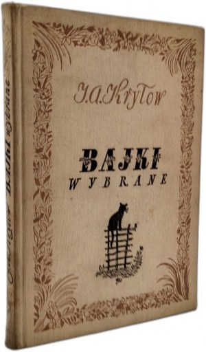 J.A. Krylov - Vybrané povídky, obálka a ilustrace Tadeusz Gronowski, Varšava 1951