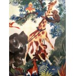 Giżycki K. - Great deeds of the chimpanzee Byabun the Wise court advisor to King His Majesty Lion of Samba the Strong, Warsaw 1960, ill. Jan Marcin Szancer