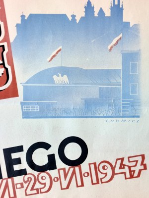 Affiche - Exposition de l'artisanat de la province de Cracovie - Cracovie 1947, réalisée par Witold Chomicz