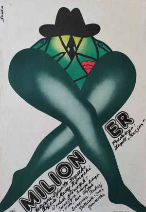 Romuald Socha - movie poster - Millionaire -1977 [ Janusz Gajos, Jadwiga Andrzejewska].