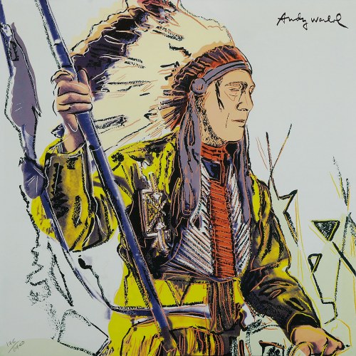 Andy WARHOL (1928-1987) Indianin w barwach wojennych z serii „Kowboje i Indianie”
