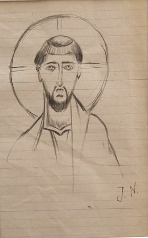 Jerzy Nowosielski(1923-2011),Saint-sketch