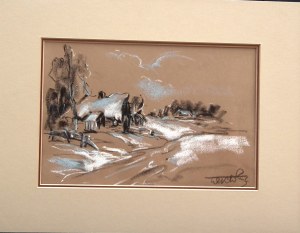 Wiktor Zin(1925-2007),Pejzaż wiejski