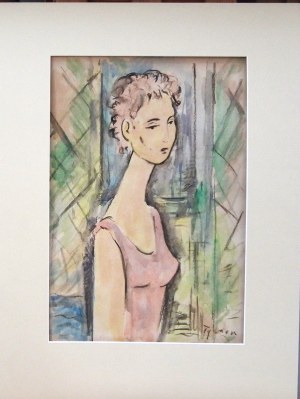 Tymon Niesiolowski(1882,Lviv-1965,Torun),Girl in a dress