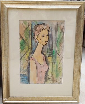 Tymon Niesiolowski(1882,Lviv-1965,Torun),Girl in a dress