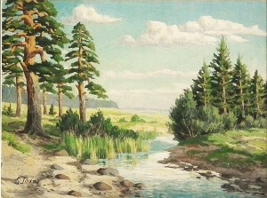 Soter Jaxa-Małachowski(1867-1952),Pejzaż
