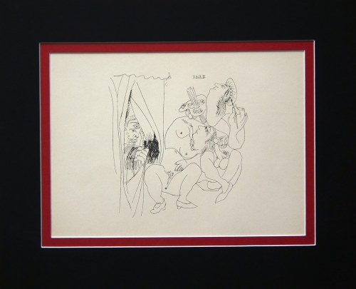 Pablo Picasso (1881-1973) - Artysta ze swoją modelką i podglądacz