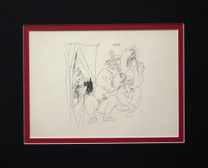 Pablo Picasso (1881-1973) - Artysta ze swoją modelką i podglądacz
