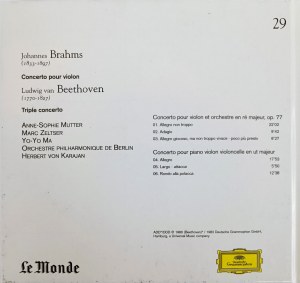 Johannes Brahms, Violin Concerto / Ludwig van Beethoven, Triple Concerto (CD)