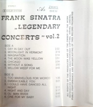 Frank Sinatra legendary concerts vol.2 (cassette)