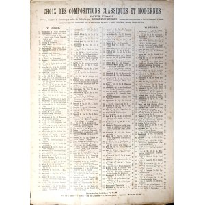 Zbiór „Wybór kompozycji klasycznych i współczesnych” (Mozart, Beethoven, Chopin, Gounad i inni na fortepian), wydanie francuskie ok. 1900 r. (nuty)