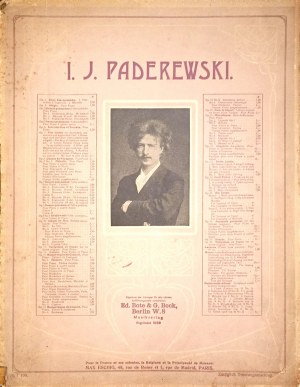 I. J. Paderewski - [title unknown] (solo piano), 1838 (notes).