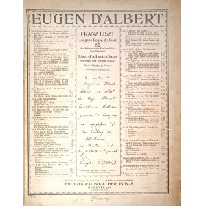 Eugen d'Albert - Franz Liszt Ausgabe, No. 62 (notes)