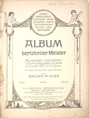 Famous masters (Chopin, Mozart, Schubert and others) - Collection of piano sheet music (ca. 19th/20th century).