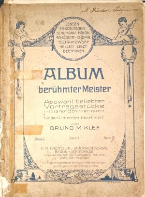 Famous masters (Chopin, Mozart, Schubert and others) - Collection of piano sheet music (ca. 19th/20th century).