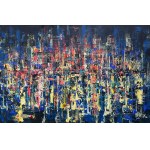 Mariola Swigulska, City in the light of neon signs, 2025